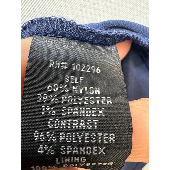 Connected Apparel Womens Lace & Draped Maxi Evening Dress 18W Navy Blue - Picture 3 of 16